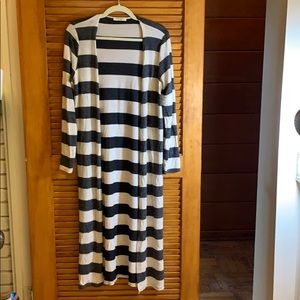 Promesa Grey USA Striped Cardigan